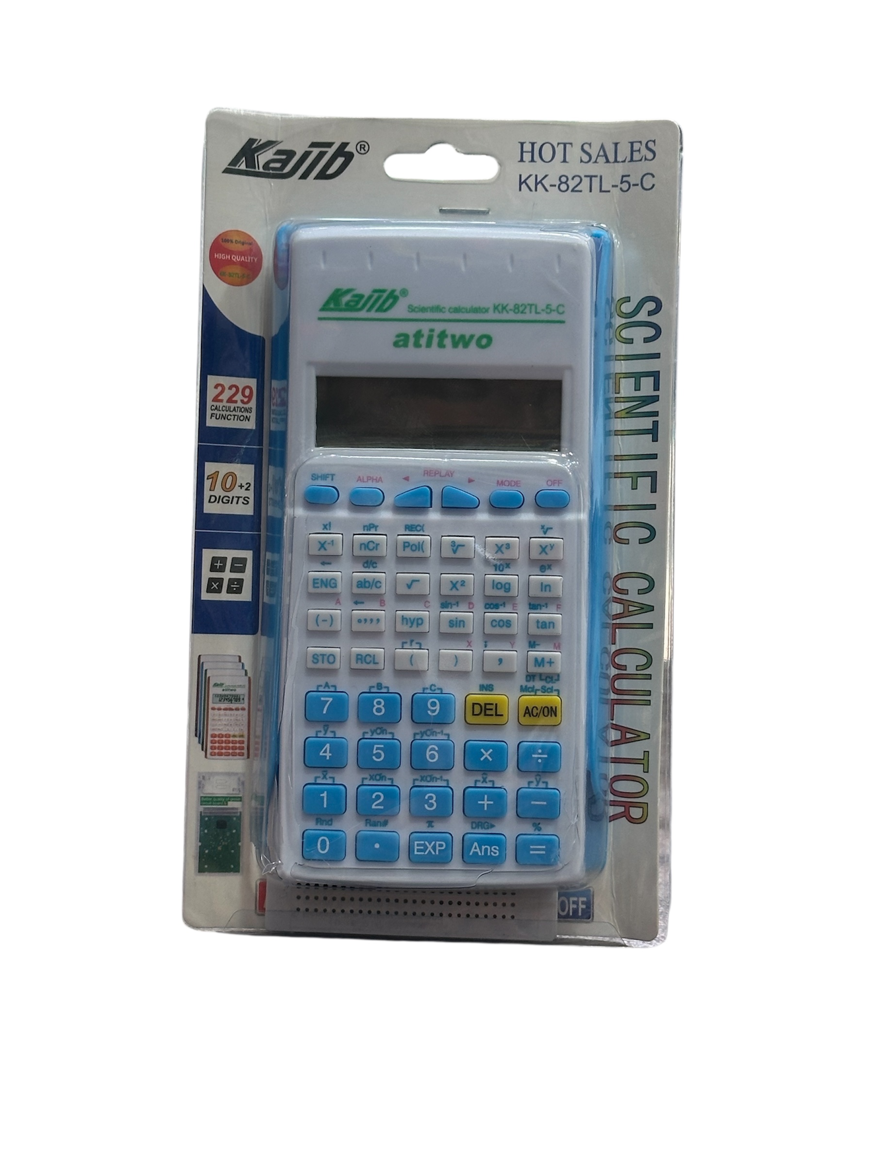 الة حاسبة kajib 82 tl زرقاء   